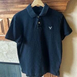 American Eagle black polo